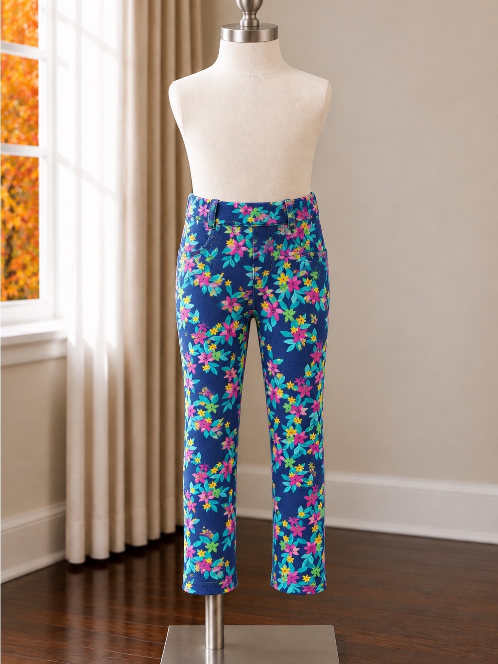 GAP Navy Floral Kids Jeggings